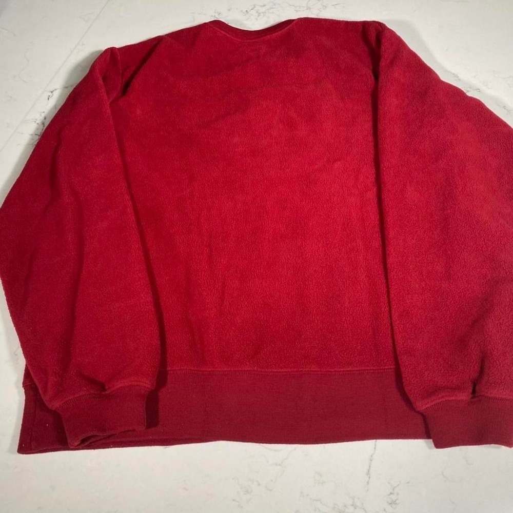 Vintage Disney Store Mickey Mouse Red Fleece Sweatshirt Size L 90s Y2K - Picture 7 of 7